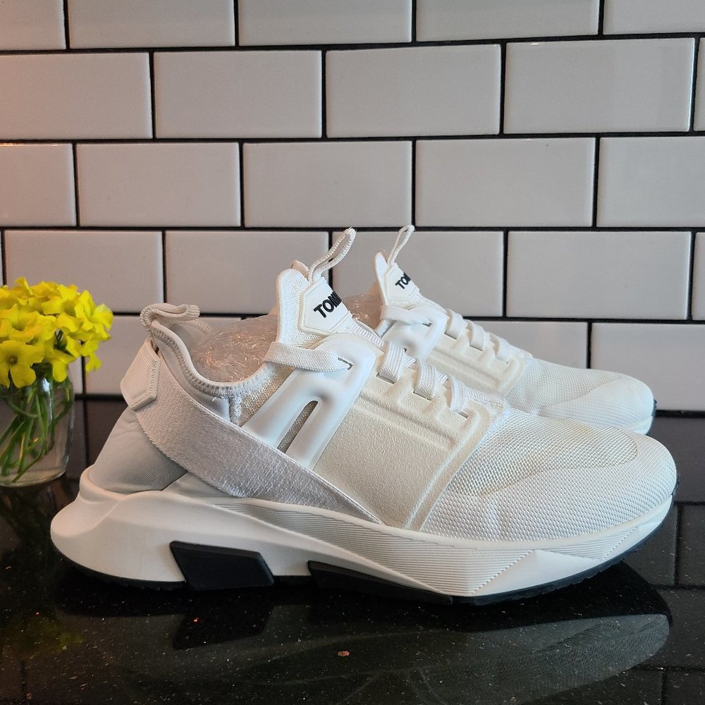 TOM FORD - Jago - Designer Fashion Sneaker - Men's size 11 - White